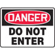Accuform NMC MADM138VS OSHA Danger Safety Sign: Do Not Enter 7"X10" Adhesive Vinyl Sign