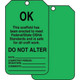 Accuform NMC TSS103CTP Scaffold Status Safety Tag: OK- Do Not Alter Card Stock 25/Pack