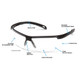 Pyramex Safety ESB8610DTMBCB Sustainable Ever-Lite - Black Frame Clear Lens Safety Glasses