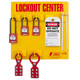 Zing Green 7113 RecycLockout Lockout Tagout Station, 3 Padlock, Stocked