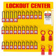 Zing Green 7116 RecycLockout Lockout Station, 28 Padlock, Stocked