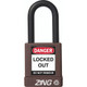 Zing Green 7045 Recyclockout Safety Padlock, 1.5" Shackle, Keyed Alike, Brown