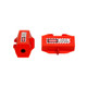 Zing Green 7627 Plug Lockout, Red, Large, 4-Hole