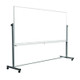Luxor LXOMB9640WW Mobile Magnetic Whiteboard, 96" x 40", White Surface, Silver Aluminum Frame
