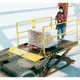 Vestil WL-100-8-710 Steel Premium Truck Scissor Dock Lift 7 Ft x 10 Ft 8,000 Lb. Capacity Brown/Yellow