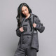 OEL AFW40LF-FL-BSJB-GTX-S-W 40 CAL Jacket and Bib Overall Kit Lift Front Hood Black Series GTX Womens Charcoal Grey
