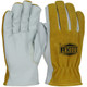 PIP 9444/S AR Top Grain Cowhide Leather Drivers Glove with Split Cowhide Back and Para-Aramid Lining - Keystone Thumb