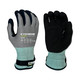 Armor Guys 00-849 18g Gray Kyorene Pro Liner With Black HCT Micro Foam Nitrile Palm Coating and Back Protection, Winter Liner, Velcro Closure, ANSI A4