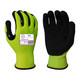 Armor Guys 04-200 18g ExtraFlex Cut Resistant Hi-Vis Yellow Engineered Liner With Black HCT Micro Foam Nitrile Palm Coating And Nitrile Reinforced Thumb Crotch, ANSI A3