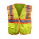 Occunomix ECO-ATRNSMB-Y Mesh Two-Tone Breakaway Surveyor Vest w/Qr Zipper Hi-Vis Yellow
