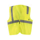 Occunomix ECO-IMZ-Y Mesh Standard Vest W/Zipper Hi-Vis Yellow