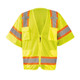 Occunomix ECO-SIMZ32T-Y Mesh Two-Tone Surveyor Vest w/Zipper Hi-Vis Yellow
