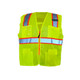 Occunomix LUX-ATRNSM-O Solid/Mesh Two-Tone Surveyor Vest W/Zipper Hi-Vis Orange