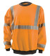 Occunomix LUX-CSWTX-O 9 oz Crew Neck X-Back Sweatshirt Hi-Vis Orange