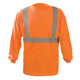 Occunomix LUX-LST2BX-O Long Sleeve Wicking Birdseye X-Back T-Shirt Hi-Vis Orange