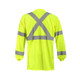 Occunomix LUX-LSTP3BX-Y Long Sleeve Wicking Birdseye X-Back T-Shirt Hi-Vis Yellow