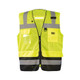 Occunomix LUX-LTGCSBK-Y Mesh Black Bottom Surveyor Vest W/Zipper Hi-Vis Yellow