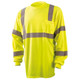 Occunomix LUX-RYLST3-Y Sustainable Long Sleeve Wicking Birdseye T-Shirt Hi-Vis Yellow