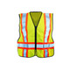 Occunomix LUX-SC2TZ-Y Solid Two-Tone Expandable Vest W/Zipper Hi-Vis Yellow