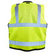 Occunomix LUX-SSFS-O Solid Dual Stripe Surveyor Vest W/Zipper Hi-Vis Orange