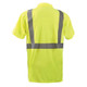 Occunomix LUX-SSPP2B-O Short Sleeve Wicking Birdseye Polo Shirt W/Pocket Hi-Vis Orange
