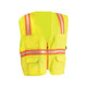 Occunomix LUX-XTRANS-O Solid Two-Tone Surveyor Vest W/Zipper Hi-Vis Orange