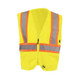 Occunomix TSE-IM2TZ-Y Mesh Self-Extinguishing Two-Tone Vest W/Quick Release Zipper Hi-Vis Yellow