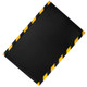 M+A Matting 476 DuraComfort Grip Mat, 3'X5', Black w/Yellow Stripes