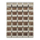 Quantum Storage Systems QLP-4861HC-240-35IV 48" x 61" Oyster White Steel Louvered Panel with (35) 14 3/4" x 8 1/4" x 7" Ivory Bins