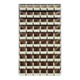 Quantum Storage Systems QLP-3661-230-60IV 36" x 61" Gray Steel Louvered Panel with (60) 10 7/8" x 5 1/2" x 5" Ivory Bins