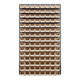 Quantum Storage Systems QLP-3661-220-120IV 36" x 61" Gray Steel Louvered Panel with (120) 7 3/8" x 4 1/8" x 3" Ivory Bins