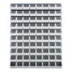 Quantum Storage Systems QLP-4861-230-80CL 48" x 61" Gray Steel Louvered Panel with (80) 10 7/8" x 5 1/2" x 5" Clear Bins