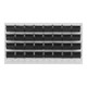 Quantum Storage Systems QLP-3619HC-210-32BK 36" x 19" Oyster White Steel Louvered Panel with (32) 5 3/8" x 4 1/8" x 3" Black Bins