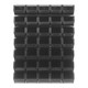 Quantum Storage Systems QLP-4861HC-240-35BK 48" x 61" Oyster White Steel Louvered Panel with (35) 14 3/4" x 8 1/4" x 7" Black Bins