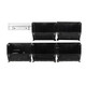 Quantum Storage Systems HNS220BK Hang-N-Stack 12" White Plastic Wall-Mount Storage Rails with (6) 7 3/8" x 4 1/8" x 3" Black Bins