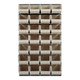 Quantum Storage Systems QLP-3661-240-28IV 36" x 61" Gray Steel Louvered Panel with (28) 14 3/4" x 8 1/4" x 7" Ivory Bins