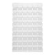 Quantum Storage Systems QLP-3661HC-230-60CL 36" x 61" Oyster White Steel Louvered Panel with (60) 10 7/8" x 5 1/2" x 5" Clear Bins