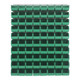 Quantum Storage Systems QLP-4861HC-230-80GN 48" x 61" Oyster White Steel Louvered Panel with (80) 10 7/8" x 5 1/2" x 5" Green Bins