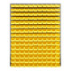 Quantum Storage Systems QLP-4861-220-165YL 48" x 61" Gray Steel Louvered Panel with (165) 7 3/8" x 4 1/8" x 3" Yellow Bins