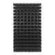 Quantum Storage Systems QLP-3661HC-220-120BK 36" x 61" Oyster White Steel Louvered Panel with (120) 7 3/8" x 4 1/8" x 3" Black Bins