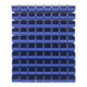 Quantum Storage Systems QLP-4861HC-230-80BL 48" x 61" Oyster White Steel Louvered Panel with (80) 10 7/8" x 5 1/2" x 5" Blue Bins