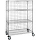 Quantum Storage Systems M2448C46E 24" x 48" x 69" Mobile Enclosure Cart with 4 Wire Shelves
