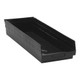 Quantum Storage Systems QSB114CO 23 5/8" x 8 3/8" x 4" Black Conductive Shelf Bin