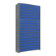 Quantum Storage Systems CL1275-401BL Super Tuff 36" x 12" x 75" Steel Closed 19-Shelf Euro Drawer Shelving System with (108) 11 5/8" x 5 9/16" x 2 1/8" Blue Bins