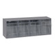 Quantum Storage Systems QTB304GY 6 5/8" x 23 5/8" x 8 1/8" Gray Tip-Out Storage System with (4) Compartment Bins