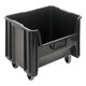Quantum Storage Systems QGH705MOBBK Giant Stack 15 1/4" x 19 7/8" x 15 7/16" Black Mobile Storage Container