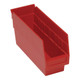 Quantum Storage Systems QSB201RD STORE-MORE 11 5/8" x 4 3/8" x 6" Red Shelf Bin