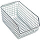 Quantum Storage Systems QMB520C 7 1/4" x 4 1/4" x 3" Chrome Wire Mesh Bin