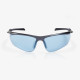 Global Glove RLY00502 Cypher Blue Anti-Fog Lens, Shiny Black Frame Safety Glasses