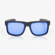 Global Glove RLY00529 Navigator Ice Blue Mirror Anti-Fog Lens, Matte Black Frame Safety Glasses